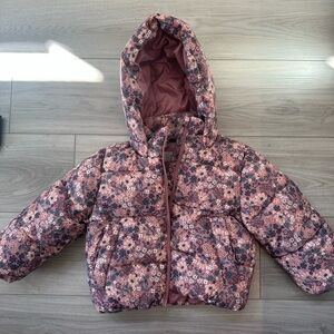 H&M Floral Patterned Kids Puffer Jacket